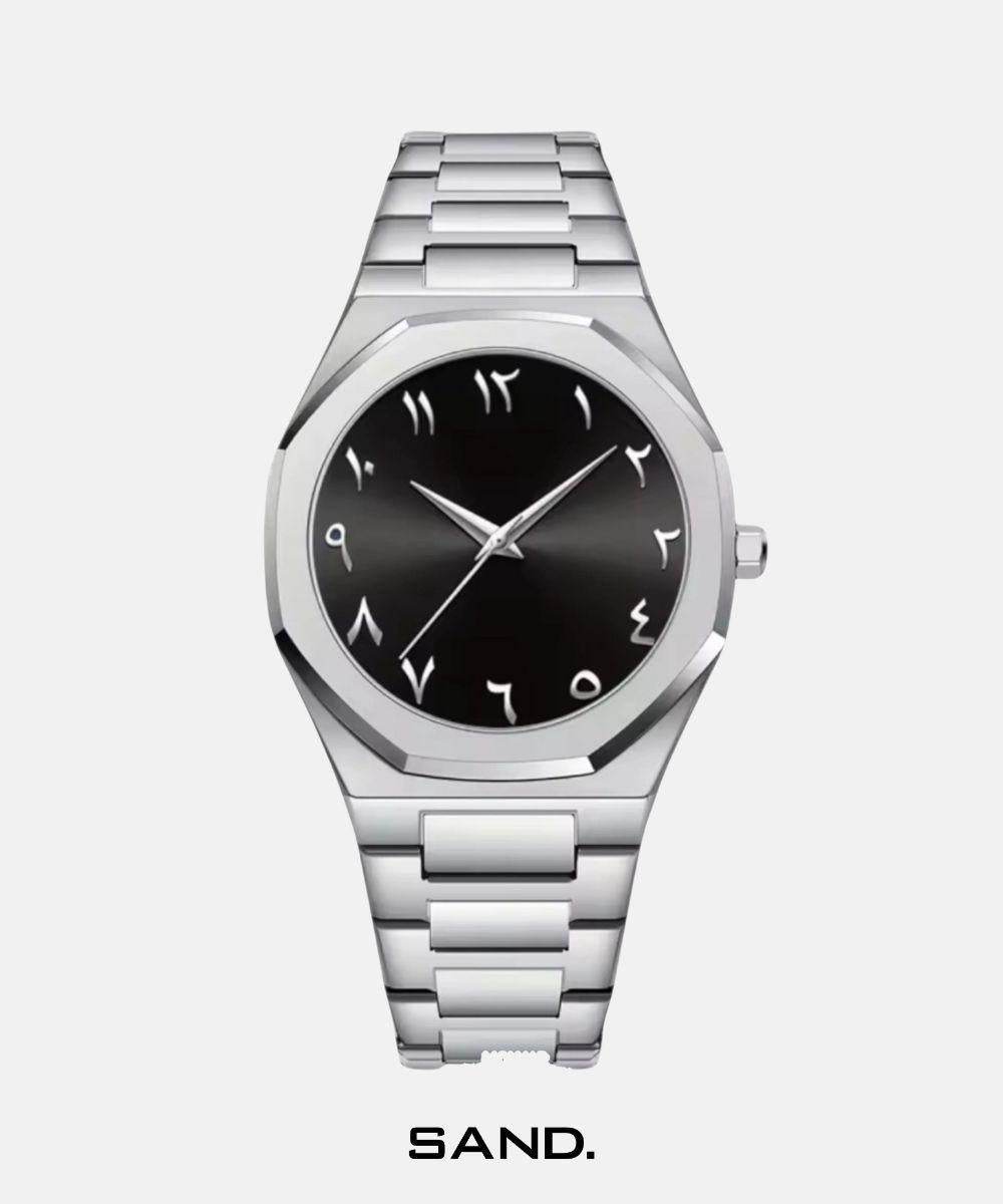 Sand Silver Arabic Red - Sand Watches
