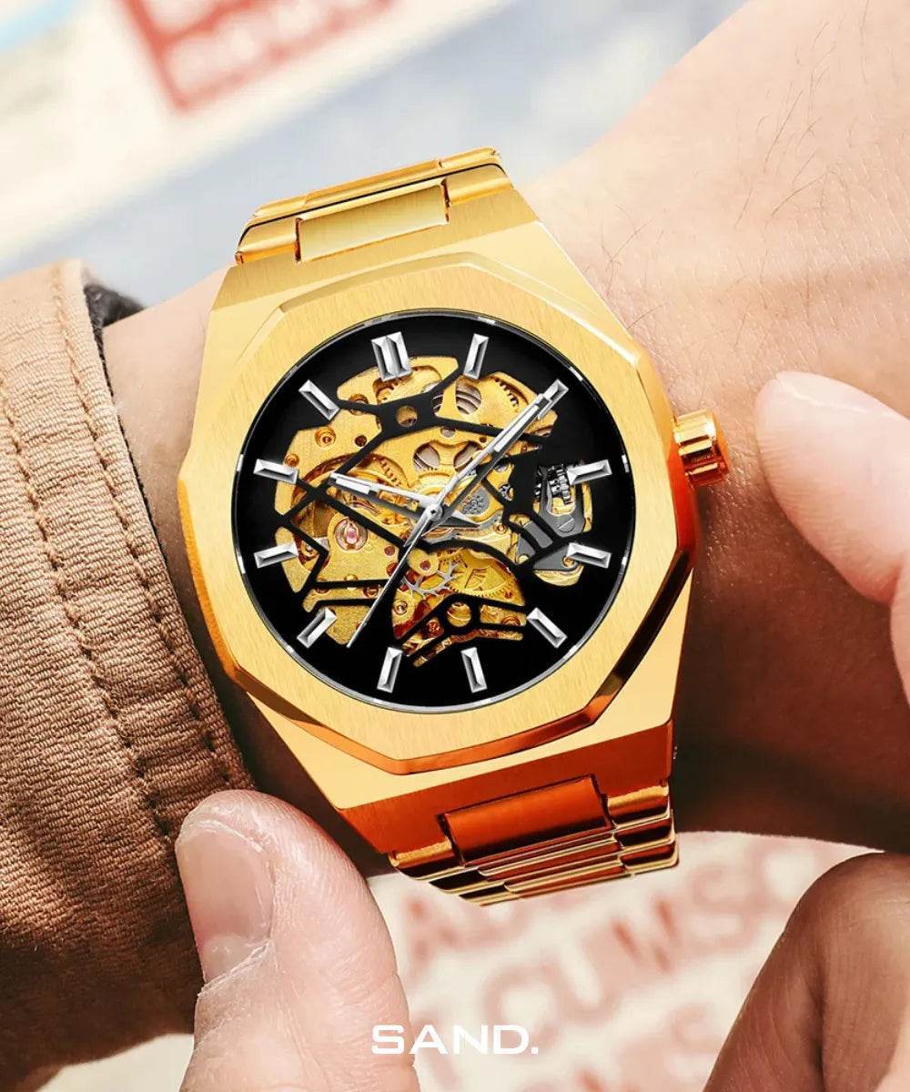 Sand Automatic Skeleton Oak Silver - Sand Watches