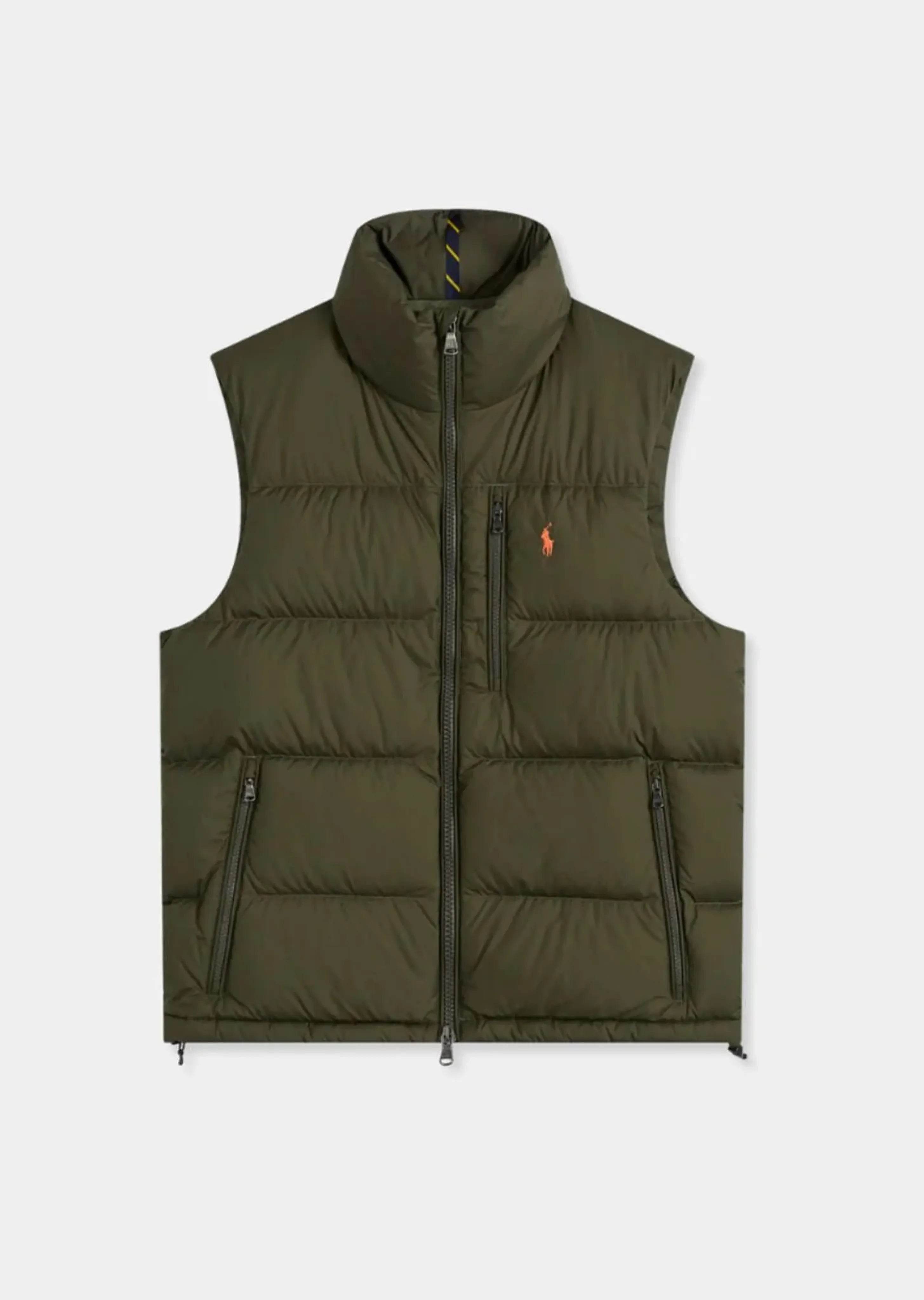 Men's Comfortable Puffer Vest - Olive Green - Sand Watches